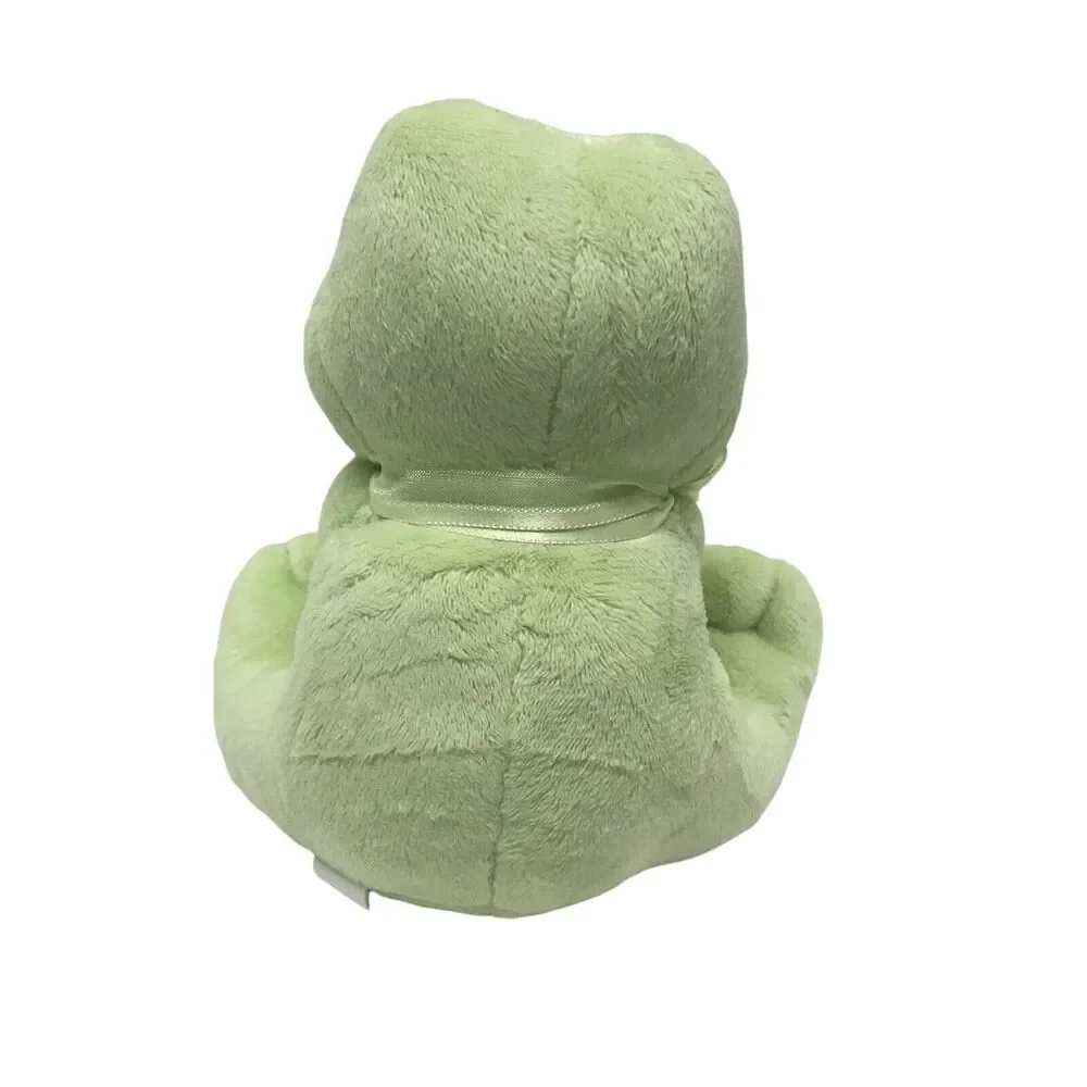 The Petting Zoo Green Frog Plush Rattle 6
